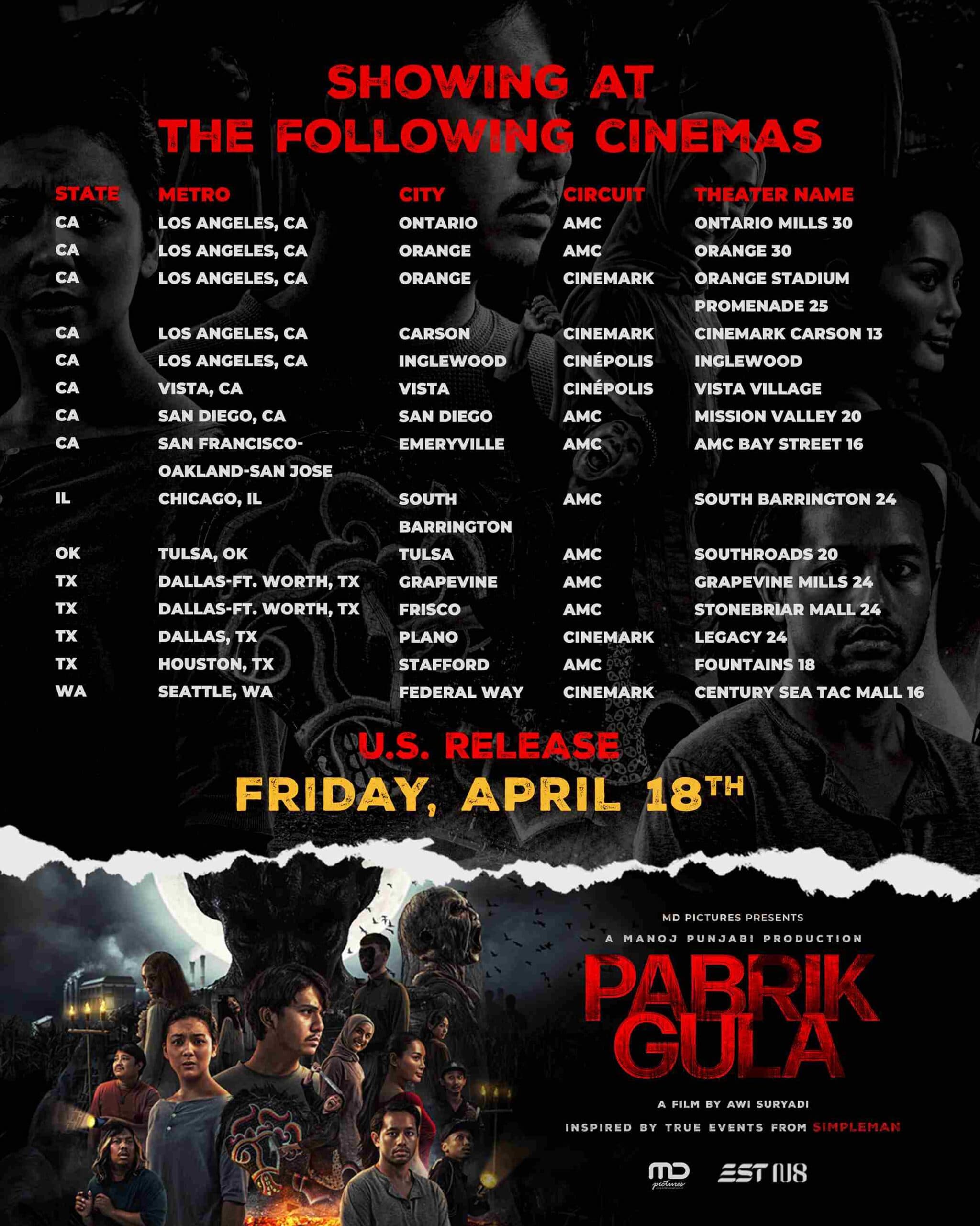‘Pabrik Gula’ Siap Tayang di USA Tanggal 18 April